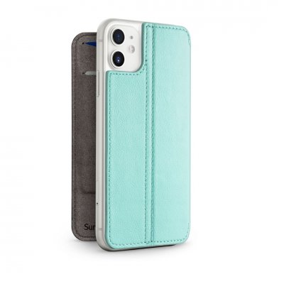 Twelve South SurfacePad for iPhone 11 - Razor Thin nappa leather - Seafoam Green