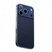 Süti NanoLeather PhoneBack för iPhone 17 Pro - Marinblå
