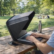 Philbert solskjerm for bærbar PC-taske med personvernhette - Svart