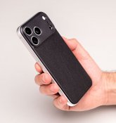 Süti NanoLeather PhoneBack til iPhone 17 Pro - Ravnsvart