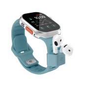 KeyBudz Sync+ Series armband och AirPod-docka för 44–49 mm Apple Watch - Tidal Blue