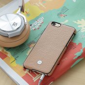 Just Mobile nahkakotelo iPhone 6s Plus -puhelimelle - Beige väri