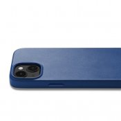 Mujjo Full Leather Case with MagSafe for iPhone 14 - Monaco Blue