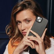 Mujjo Full Leather Case with MagSafe for iPhone 14 - Monaco Blue