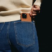 Mujjo Full Leather Case with MagSafe for iPhone 14 - Monaco Blue