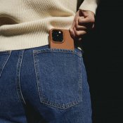 Mujjo Plånboksfodral i läder för iPhone 14 Pro - Svart