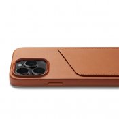 Mujjo Leather Wallet Case for iPhone 14 Pro - Tan