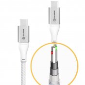 ALOGIC Ultra USB-C till USB-C kabel 5A/480Mbps  1,5 m - Silver
