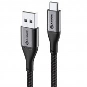 ALOGIC Ultra USB-A till USB-C kabel 3A/480Mbps 30 cm - Rymdgrå