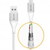 ALOGIC Ultra USB-A til USB-C Kabel for hurtiglading og dataoverføring 3A/480Mbps 1,5 m - Sølv