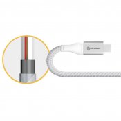 ALOGIC Ultra USB-A til USB-C Kabel for hurtiglading og dataoverføring 3A/480Mbps 1,5 m - Sølv