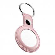 Keybudz Leather Keyring for AirTag 2-pack - Pink