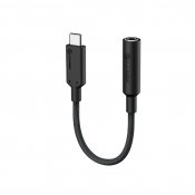ALOGIC Elements PRO 10 cm USB-C til 3,5 mm lydadapter - Svart