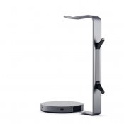 Satechi alumiininen kuuloketeline, jossa on sisäänrakennettu USB-keskitin - Avaruuden harmaa