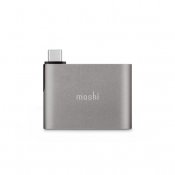 Moshi USB-C til HDMI-adapter med lading - Titangrå