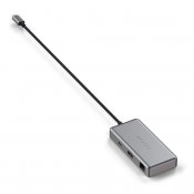 Satechi USB-C Multiport Adapter för Chromebook - HDMI 4K, 96W PD-laddning, 2 USB 3.2-portar, Rymdgrå