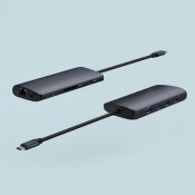 Satechi USB-C Multiportadapter 8K med Ethernet V3 - Midnatt