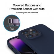 Just Mobile tENC Silikonikotelo, jossa MagSafe iPhone 14 Pro:lle - Laivastonsininen