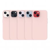 Just Mobile tENC Silikonikotelo iPhone 14:lle (sopii myös iPhone 13 perusmalliin) - Vaaleanpunainen