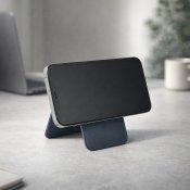 Mujjo Magsafe Leather Wallet Stand - Basalt