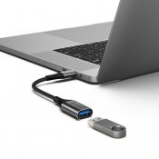 ALOGIC Ultra USB-C til USB-A-adapter, 15 cm - Space grey