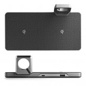 ALOGIC Ultra Power 3-i-1 trådløs opladningsdock - Rumgrå