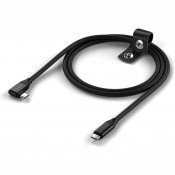 Satechi Högervinklad 1m USB-C kabel med 240W Power Delivery och 20Gbps dataöverföring - Svart