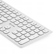 ALOGIC Echelon USB-C Oppladbart Bluetooth Tastatur i full størrelse med nordisk layout - Hvit