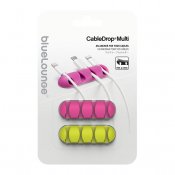 Bluelounge CableDrop Multi - Självhäftande hållare för sladdar, 2 pack - Bright