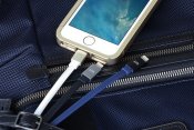 Just Mobile AluCable Flat - Flat charge and sync cable Lightning - Rose Gold