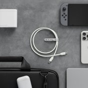 ALOGIC Elements Silikon 5A/240W USB2 USB-C til C hannkabel, 2 m - Hvit