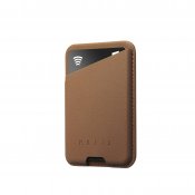 Mujjo Magsafe Leather Card Wallet - Dark Tan