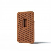 Mujjo Magsafe Leather Card Wallet - Dark Tan