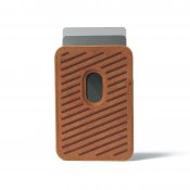 Mujjo Magsafe Leather Card Wallet - Dark Tan