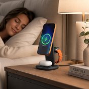 Satechi 3-i-1 hopfällbart Qi2 trådlöst laddställ - Svart