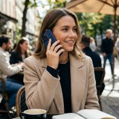 Mujjo Läderfodral för iPhone 16 Pro - Monaco Blå