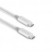 Moshi Integra™ USB-C ladekabel med smart LED Jet Silver - 2 m