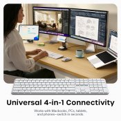 Satechi EX3 Slim Wireless Keyboard med nordisk layout - Sølv