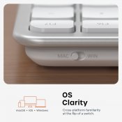 Satechi LX3 Slim USB-C-tastatur - nordisk layout - Sølv