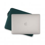 Pipetto Classic Fit-etui for MacBook Pro 14/Air 13,6 - Mørk blågrønn