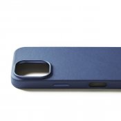 Mujjo Leather Case for iPhone 16 Pro - Monaco Blue