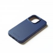 Mujjo Leather Case for iPhone 16 Pro - Monaco Blue