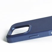 Mujjo Leather Case for iPhone 16 Pro - Monaco Blue