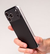 Süti silikon PhoneBack för iPhone 17 Pro Max - Kolsvart