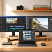 ExtendView USB4-kaksois-HDMI-monitoimisovitin - Avaruusmusta