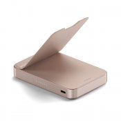 Satechi OntheGo™ Qi2 10K magnetisk powerbank med stativ - Ørkenrosa