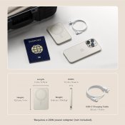 Satechi OntheGo™ Qi2 5K magneettinen virtalähde jalustan kanssa - Hiekka