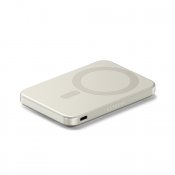 Satechi OntheGo™ Qi2 5K magneettinen virtalähde jalustan kanssa - Hiekka