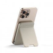 Satechi OntheGo™ Qi2 5K magneettinen virtalähde jalustan kanssa - Hiekka