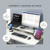 Satechi SM3 slim mekaniskt bakgrundsbelyst Bluetooth-tangentbord US layout - Mörk